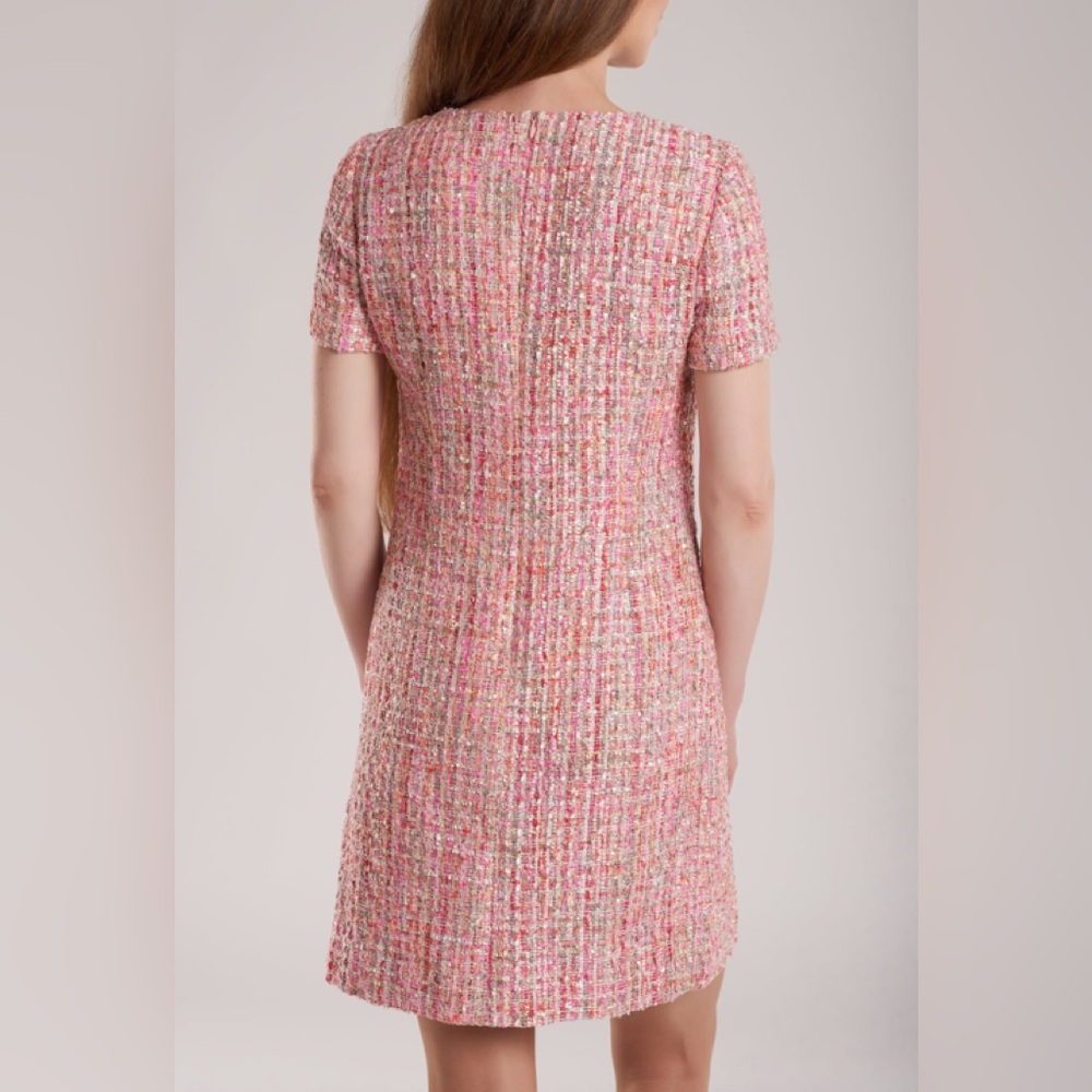 Stefanel Pink and Gray Plaid Mini Dress - Picture 4 of 8